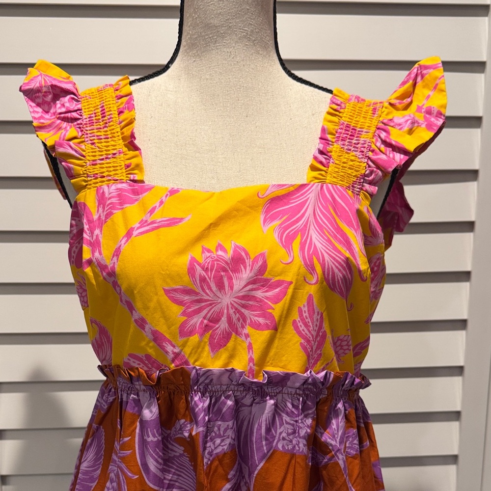 FARM Rio NWT Tropical Swing Mix Mini Colorful Dress in 100% organic Cotton. - Picture 6 of 12